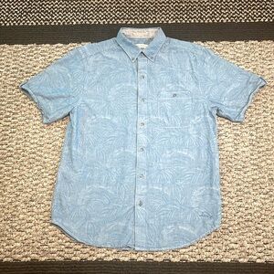 Tommy Bahama Shirt Men’s Sz S Button Down Vacation Golf Tropical Palm Trees
